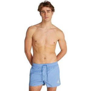 CK JEANS Short de bain court à cordon de serrage pour homme, bleu (Glacier 5534269), S, Bleu (Glacier 5534269), S