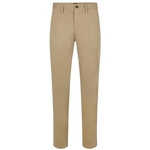 BOSS Schino-Taber-1 D Chino voor heren, slim fit, stretch, satijn, Bruin