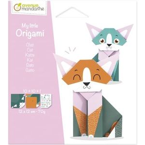 Origami, kat, 20 meisjes, 12 x 12 cm, OR508C