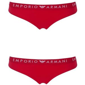 Emporio Armani Damesslip, lakrood, XS, Rode lak