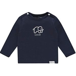 Noppies U Tee Ls Amanda Elephant T-Shirt, Blauw (Navy C166), Neugeboren (maat fabrikant: 44) Gemengde baby, Blauw