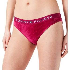 Tommy Hilfiger Bikini van velours, ondergoed in bikinistijl voor dames, Italiaanse wijn