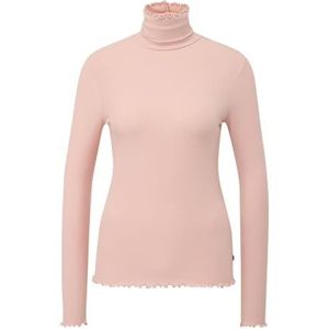 Q/S by s.Oliver 2138340 Damesshirt met lange mouwen en opstaande kraag en geribbelde structuur, 2013