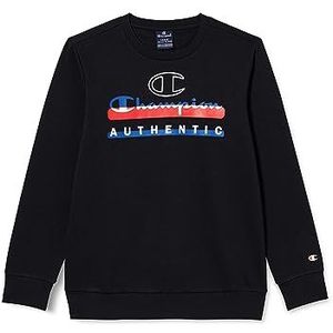 Champion Legacy Graphic Shop B Ultralight Powerblend Fleece Crewneck Sweatshirt voor kinderen en jongeren, zwart.