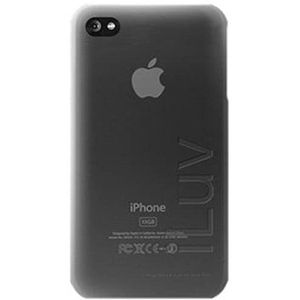 iLuv iCC733 Silk beschermhoes voor iPhone 4, ultradun, transparant, zwart