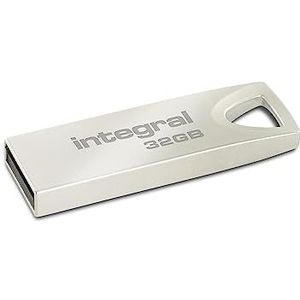 Integral 32 GB USB 2.0 stick met metalen behuizing voor sleutelhangers, een elegante en elegante oplossing voor het overdragen en beveiligen van je bestanden