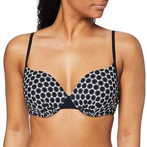 Marc O'Polo Body & Beach Katoenen bikini top voor dames, Zwart (blauw zwart 001)