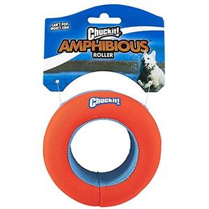 Chuckit! Amphibious Roller – speelgoed voor het volgen van honden – ononderdompelbaar speelgoed, drijft op het wateroppervlak – wiel voor waterspelletjes – eenheidsmaat – diameter 10 cm