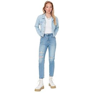 Trendyol Twoaw23je00085/Açık Mavi Damesjeans (1 stuk), Hemelsblauw