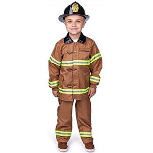 Dress Up America Brandweerman brandweerman kostuum brandweerman kinderkostuum meerkleurig Eén maat, Veelkleurig (Multi)