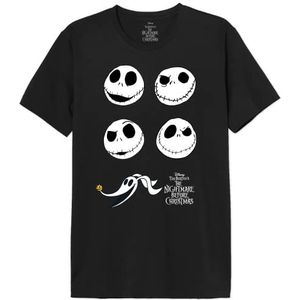 Nightmare Before Christmas Mejackdts004 T-shirt voor heren (1 stuk), zwart.