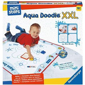 Ravensburger ministeps 4180 Aqua Doodle XXL, Große Malmatte für fleckenfreies erstes Malen mit Wasser, für Kinder ab 18 Monate, inkl. Matte und Stift