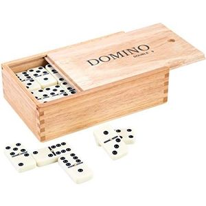 Engelhart Domino Dubbel 9 - 55 Stenen - Houten Kist - Geschikt voor 6-99 jaar - 2-6 spelers