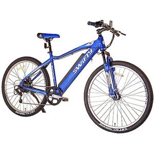 Swifty Mountain Bike met accu, half geïntergradeerd, in het frame, uniseks, volwassenen, blauw, eenheidsmaat