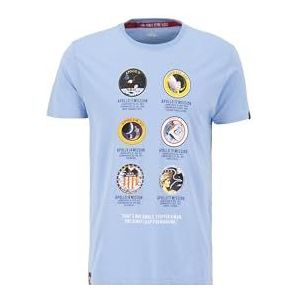 ALPHA INDUSTRIES T-shirt Apollo Mission Unisexe-Adulte, bleu ciel, M