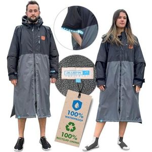 Bluefin SUP Heatwave Multifunctionele outdoorjas, duurzaam design, warme winterjas, waterdicht, sherpa fleece voering, tweeweg-ritssluiting, verschillende maten: S, M, L, XL, zwart.