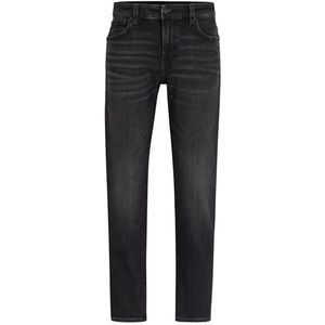 BOSS Re.Maine BC Regular Fit Jeans van rekbaar denim, comfortabel zwart, grijs.