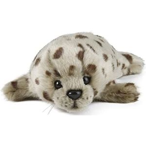 Living Nature Kleine gewone zeehond, zachte en realistische pluche zeehond, ecologisch pluche dier Naturli, 19,5 cm