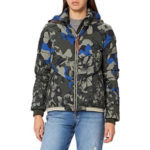 Camel Active Womenswear 3200806R48 Jacke, AOP Camou Cobalt, 36 Femme