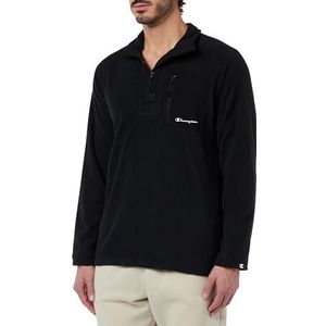 Champion Legacy Micro Polar Fleece Half Zip Top W/Pocket Sweatshirt voor heren, Zwart