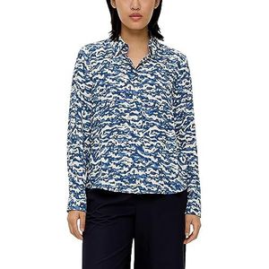 s.Oliver Blouse met lange mouwen dames blouse met lange mouwen, Blauw, meerkleurig, 57a1