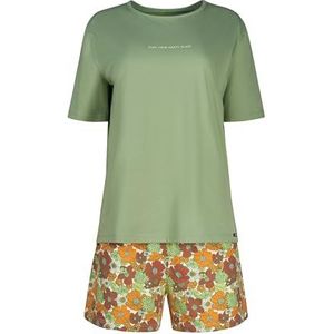 Skiny Dames kanten pyjama Green Bay Regular Green Bay, One Size, Groene Baai