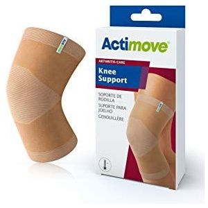 Actimove® ARTHRITIS CARE Kniebrace, lichte compressieondersteuning en therapeutische warmte voor knieartritis, warmtehoudende keramische vezeldraden, beige, XL
