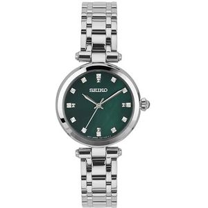 Seiko Vrouwen analoog kwarts horloge met metalen armband SRZ535P1, zilver, 0, armband, zilver., Armband