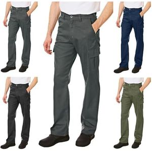 Lee Cooper Klassieke cargobroek voor heren, robuust, onderhoudsvriendelijk, meerdere zakken, grijs, maat 101,6 cm, lengte 83,8 cm