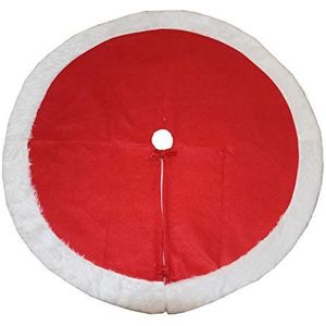 HEITMANN DECO - Ronde stoffen deken - dennennaaldbescherming - dennenboommat - Kerstmis - rood, wit