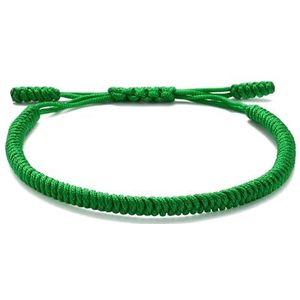 LUCKY BUDDHIST Geluksarmband + hanger/halsketting! Voor tieners mannen vrouwen - Gevlochten vriendschapsarmbanden - Handgemaakt met liefde - Tibetaanse stijl - Verstelbare polsband, Stof Lak geen