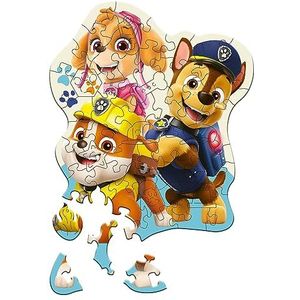 Trefl – Houten Contour Puzzel: PAW Patrol, Paw Patrol - 50 stuks, Wood Craft Junior, onregelmatig, 10 figuren, modern, 5 jaar +