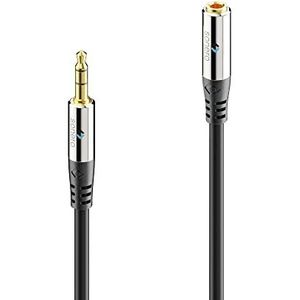 sonero® Premium audiokabel 3,5 mm jack 20,0 m vergulde contacten zwart