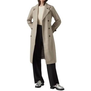 VERO MODA Vmfortunevega Aw23 Longtrench Coat Gaboos Damesjas, Lichtgrijs