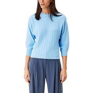s.Oliver BLACK LABEL Trui met 3/4 mouwen rechte snit, sweatshirt, dames trui, lichtblauw, 38, Lichtblauw