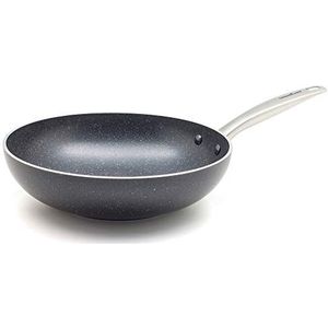 GreenChef Berlin Rocks Wok - 28 cm/3,7 l - Antiaanbaklaag - Zwart - PFAS-vrij