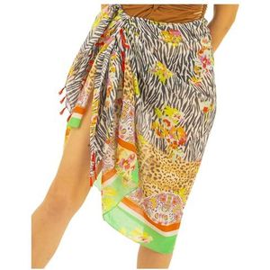 Blauwe strandpareo voor dames, boho, chic, verbergen, sarong, wandkleed, Savana