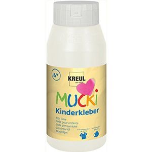 KREUL Mucki 24383 Kinderlijm 750 ml, in water oplosbaar, oplosmiddelvrij, PVC-vrij, geurloos, universeel inzetbaar, parabenen, glutenvrij, lactosevrij, veganistisch, wasbaar, transparant
