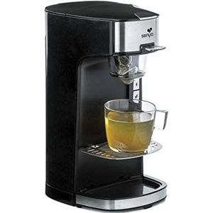 SENYA Tea Time zwarte theemachine, elektrische theepot geschikt voor losse thee of zakje, met afneembare theezeef 1400 W, SYBF-CM013N