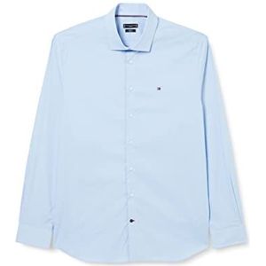 Tommy Hilfiger Core Cl Flex Popeline Sf T-shirt voor heren, Aangepaste kleur: lichtblauw