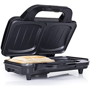 Tristar Tosti apparaat SA-3060 - Tosti ijzer met anti-aanbaklaag - Tosti maker met schelpvorm - 900W - Zwart/RVS