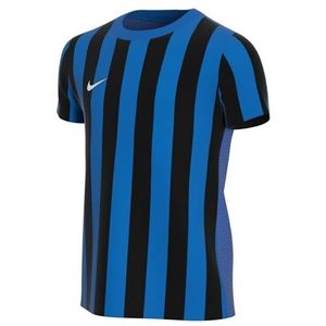 Nike Division IV T-shirt voor jongens van gestreepte jersey, koningsblauw/zwart/wit