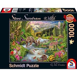 Schmidt Spiele 59964 fauna, wilde dieren aan de rand van het bos, puzzel 1000 stukjes