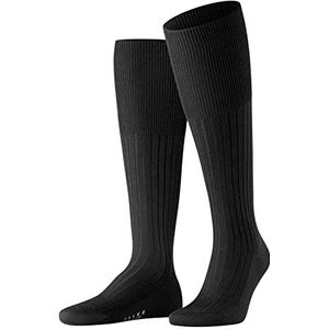 FALKE Bristol Pure M KH effen wol 1 paar, lange herensokken, zwart (Black 3000), 41-42, Zwart (Zwart 3000)