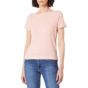 Mexx Linen T-shirt voor dames met zak, middenroze