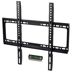 Fischer Vaste muurbeugel voor de meeste 26 tot 60 inch tv's, ultradunne wandhouder met VESA 75 x 75-400 x 400 mm voor gebogen platte tv's tot 40 kg, Fischer-verankering en