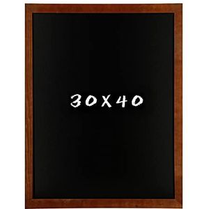 Postergaleria krijtbord voor muur | 30x40cm | Bruin | Schoolbord van grenenhout (HDF) | met krijt en een touwtje om op te hangen | voor keukens, cafés, winkels | Veel kleuren | 6 maten