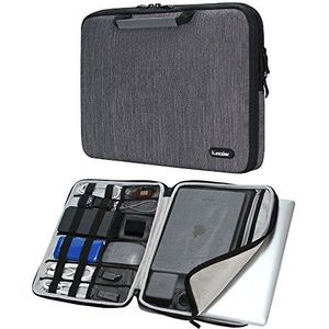iCozzier 13-13,3 inch laptoptas, 13 inch laptoptas met handgrepen, multifunctionele opbergtas voor laptop/ultrabook/notebook/MacBook, grijs