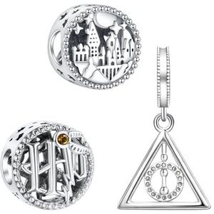 HAEPIAR Harry 925 sterling zilveren bedeltje voor armband, halsketting, voor dames en meisjes, verjaardagscadeau, Zirkonia