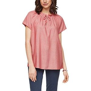 s.Oliver Dames viscose blouse met ruches, True Red Melange